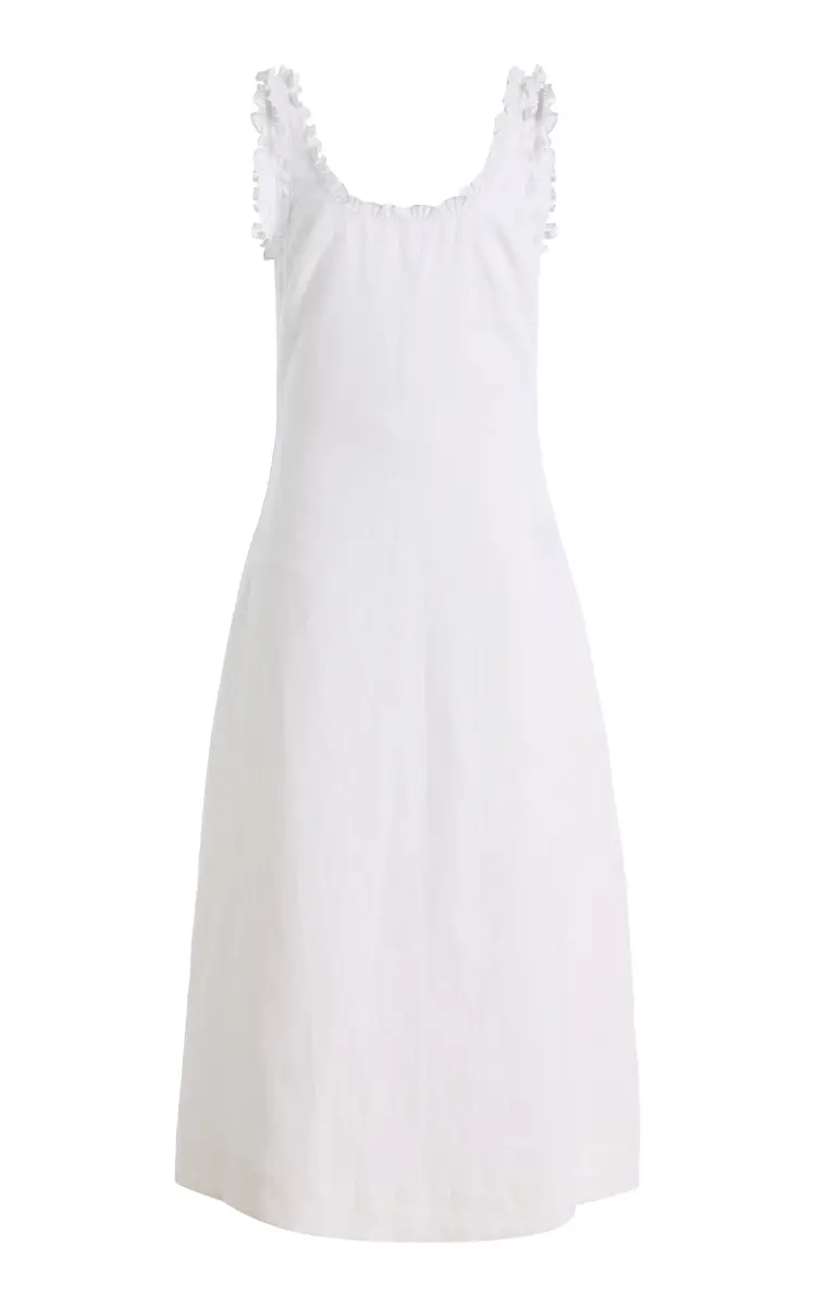 Posse Florence Ruffled Linen Midi Dress | Thumbnail 6 Posse Florence Ruffled Linen Midi Dress | Thumbnail 6