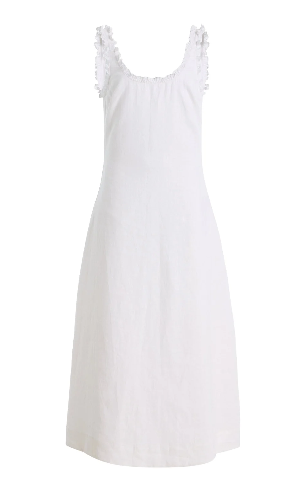Florence Ruffled Linen Midi Dress Florence Ruffled Linen Midi Dress