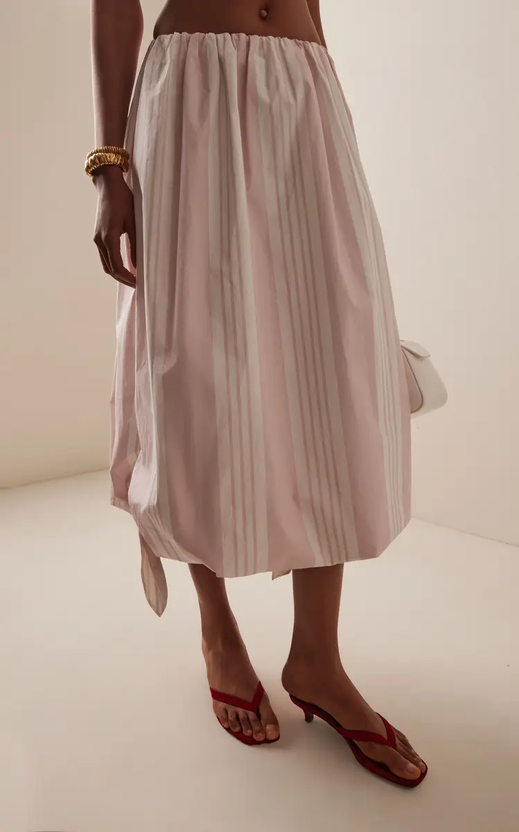 Posse Rosie Striped Cotton Midi Skirt | Thumbnail 3 Posse Rosie Striped Cotton Midi Skirt | Thumbnail 3
