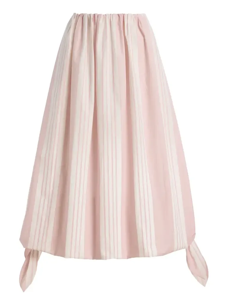 Rosie Striped Cotton Midi Skirt Rosie Striped Cotton Midi Skirt