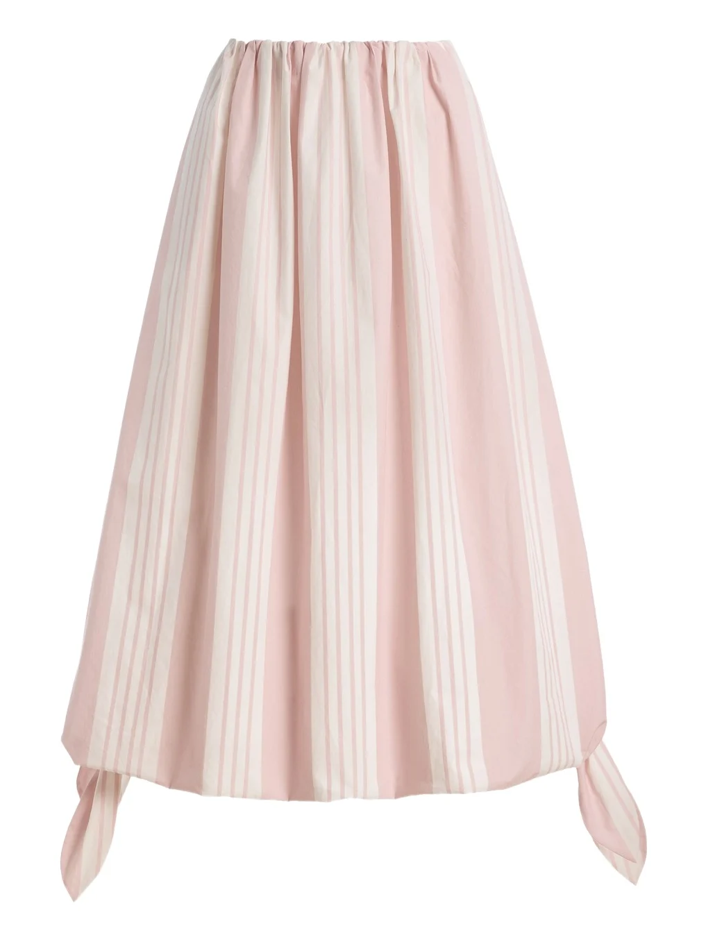 Rosie Striped Cotton Midi Skirt