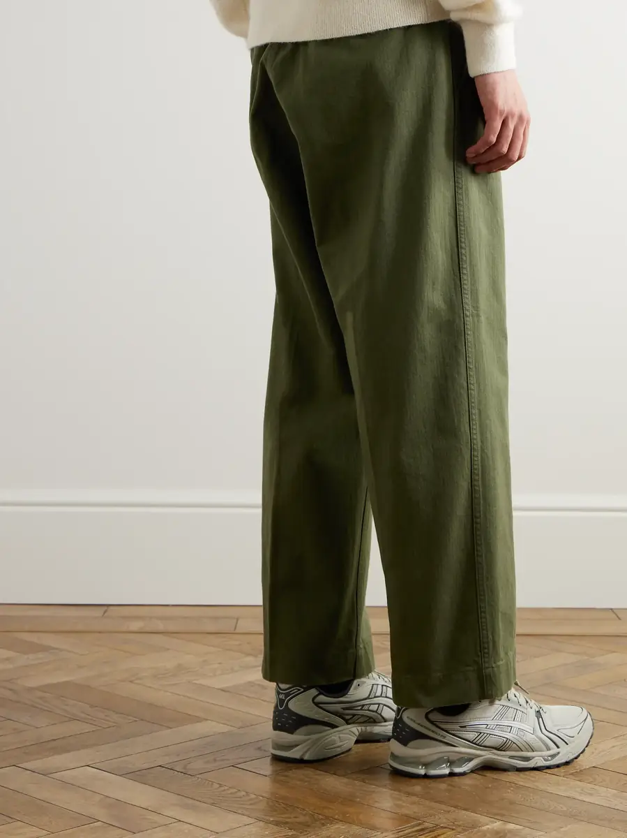Beams Plus Wide-Leg Herringbone Cotton-Twill Trousers | Thumbnail 3 Beams Plus Wide-Leg Herringbone Cotton-Twill Trousers | Thumbnail 3