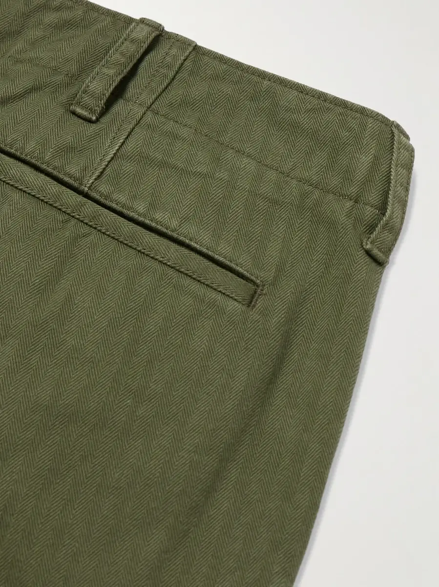 Beams Plus Wide-Leg Herringbone Cotton-Twill Trousers | Thumbnail 4 Beams Plus Wide-Leg Herringbone Cotton-Twill Trousers | Thumbnail 4