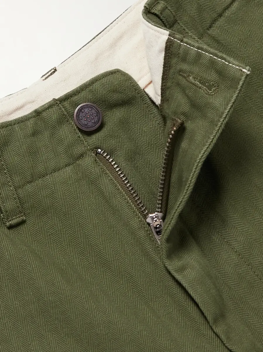 Beams Plus Wide-Leg Herringbone Cotton-Twill Trousers | Thumbnail 5 Beams Plus Wide-Leg Herringbone Cotton-Twill Trousers | Thumbnail 5