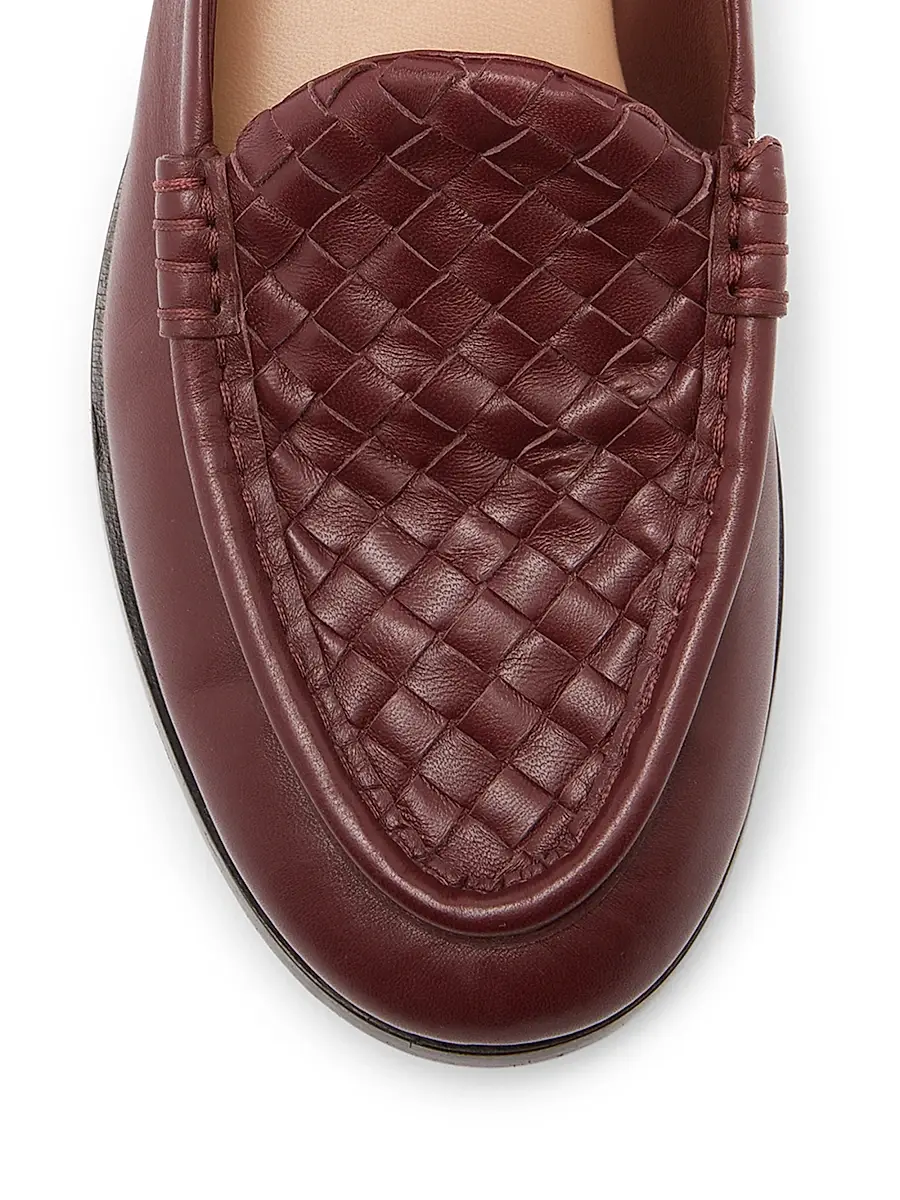 Bottega Veneta Women's Sveglia Intrecciato Leather Loafers | Thumbnail 4 Bottega Veneta Women's Sveglia Intrecciato Leather Loafers | Thumbnail 4