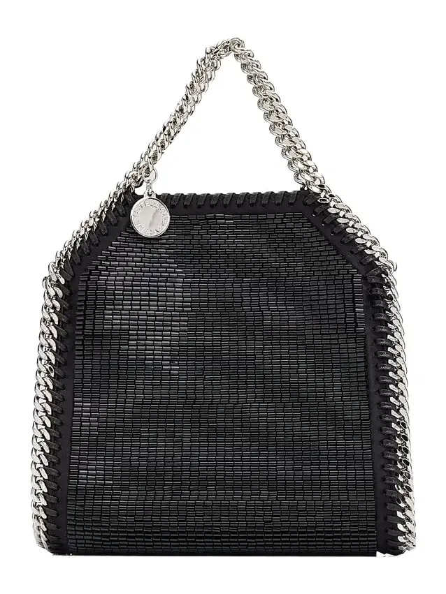 Stella McCartney Women's Falabella Tiny Beaded Satin Top Handle Bag