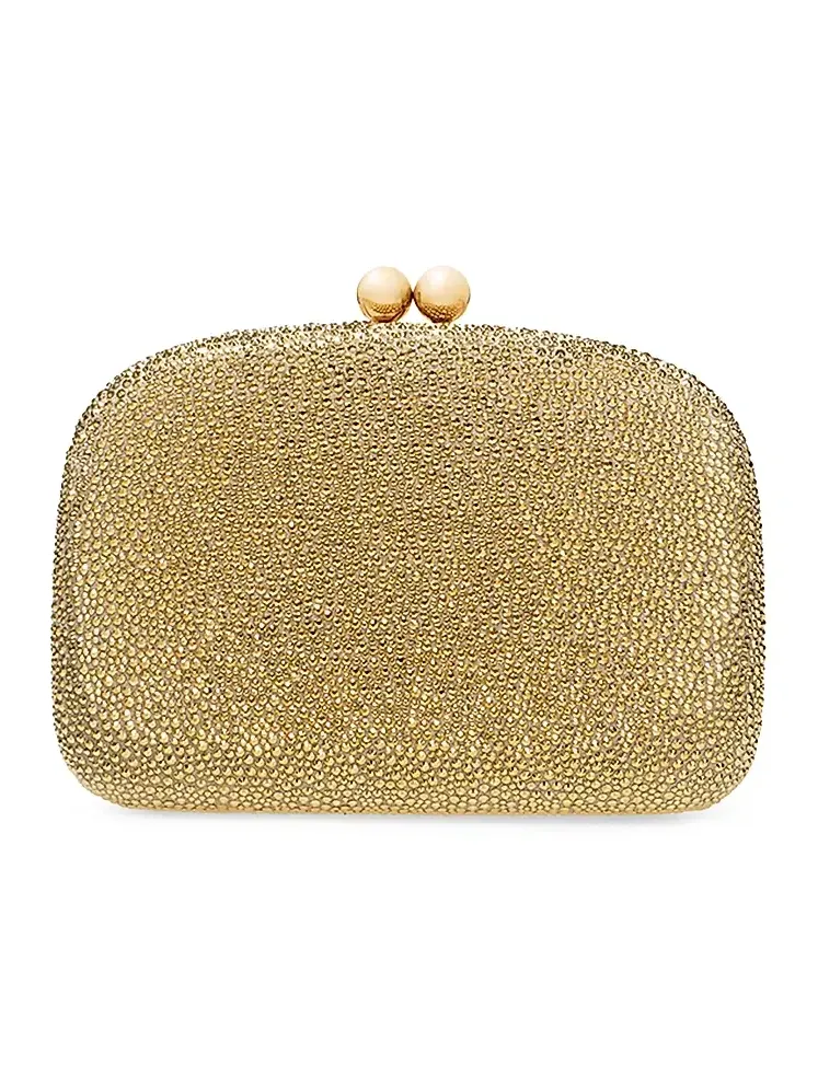 Women's Vega Crystal-Embellished Suede Clutch Women's Vega Crystal-Embellished Suede Clutch