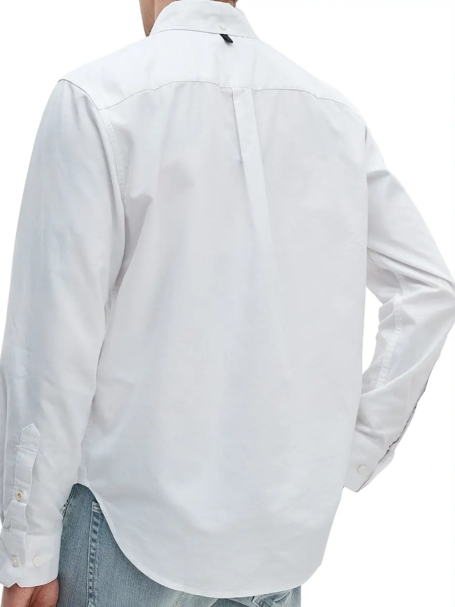 rag & bone Men's Oxford Cotton Button-Down Shirt - White | Thumbnail 4