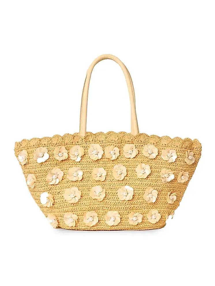 Women's Dottie Woven Raffia Tote Bag Women's Dottie Woven Raffia Tote Bag
