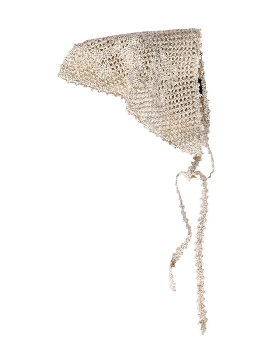 Miu Miu Women's Crochet Cotton Triangle Scarf