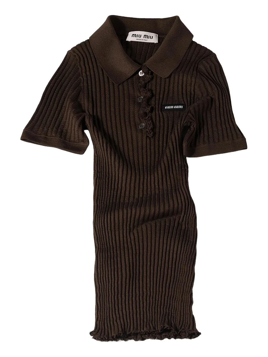 Women's Silk Knit Polo Shirt