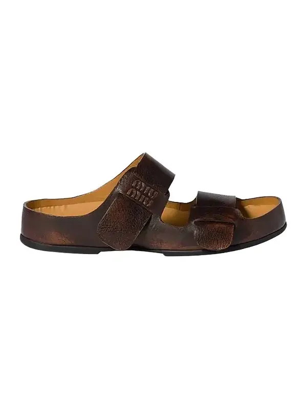 Women's Bleached Leather Sandals