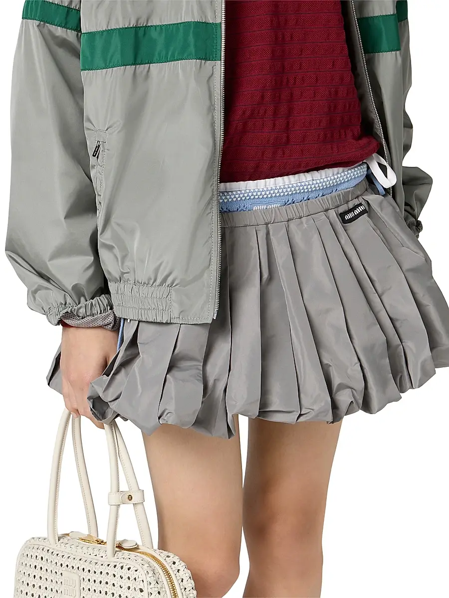 Miu Miu Women's Technical Fabric Mini-Skirt | Thumbnail 6