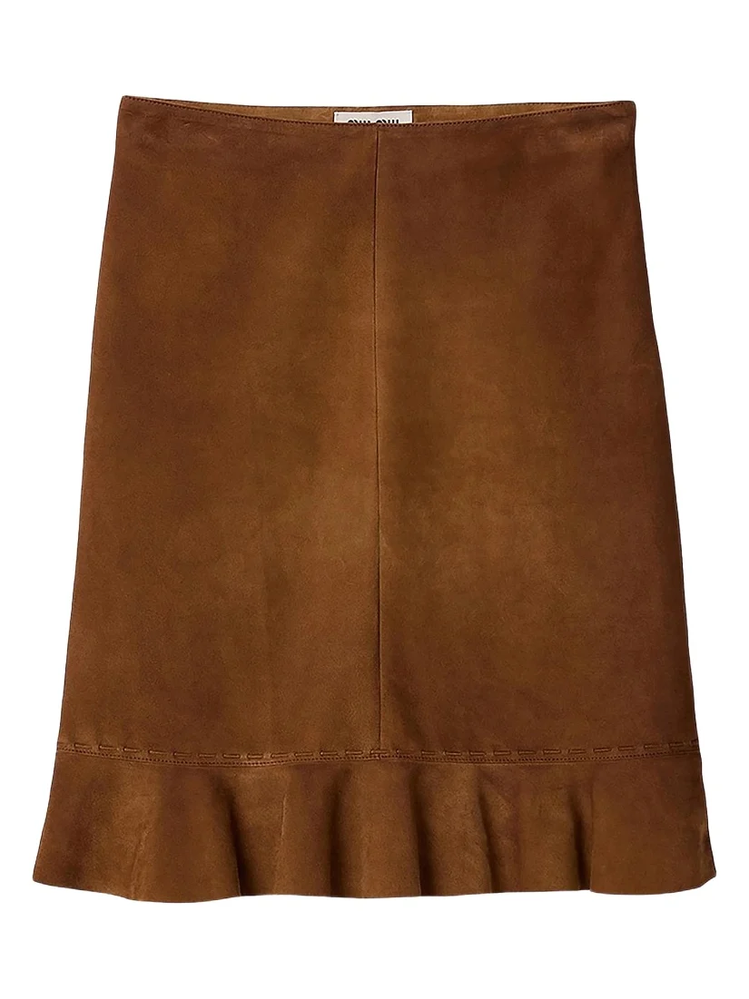 Women's Waxed Suede Skirt