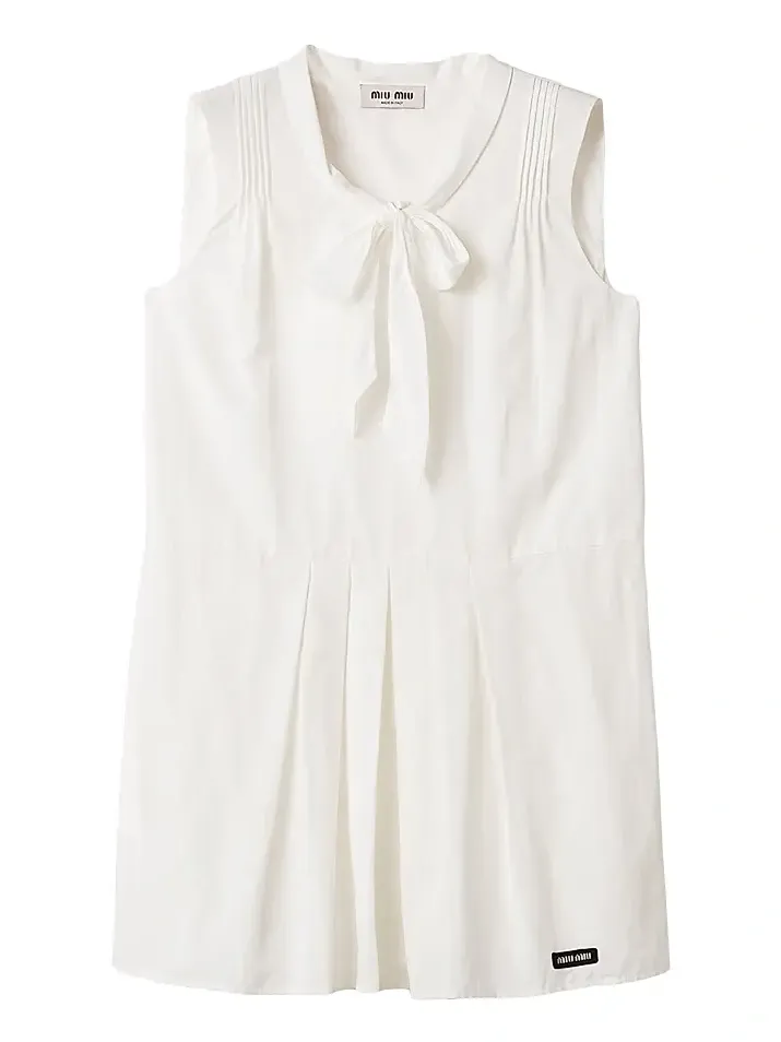 Miu Miu Women's Slubbed Poplin Dress