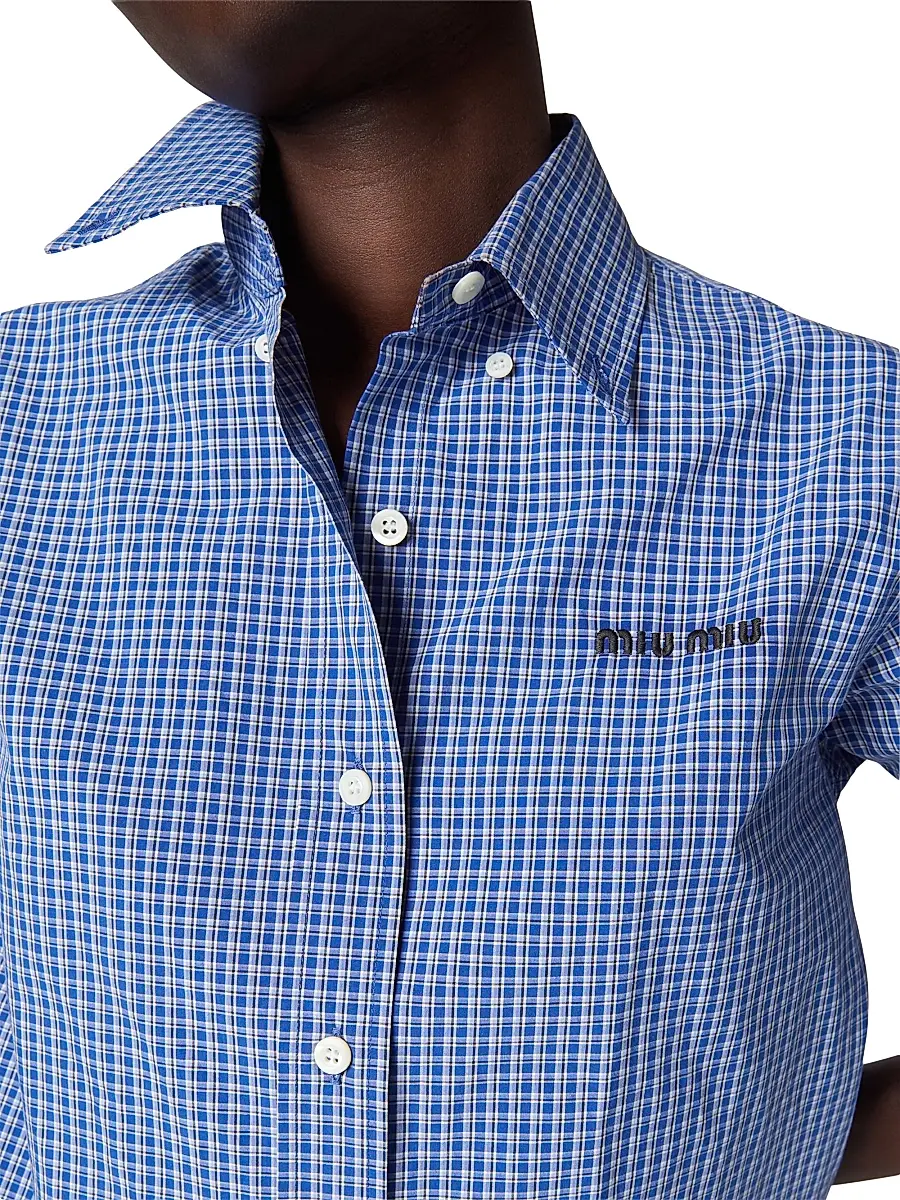 Miu Miu Women's Checked Shirt | Thumbnail 6 Miu Miu Women's Checked Shirt | Thumbnail 6