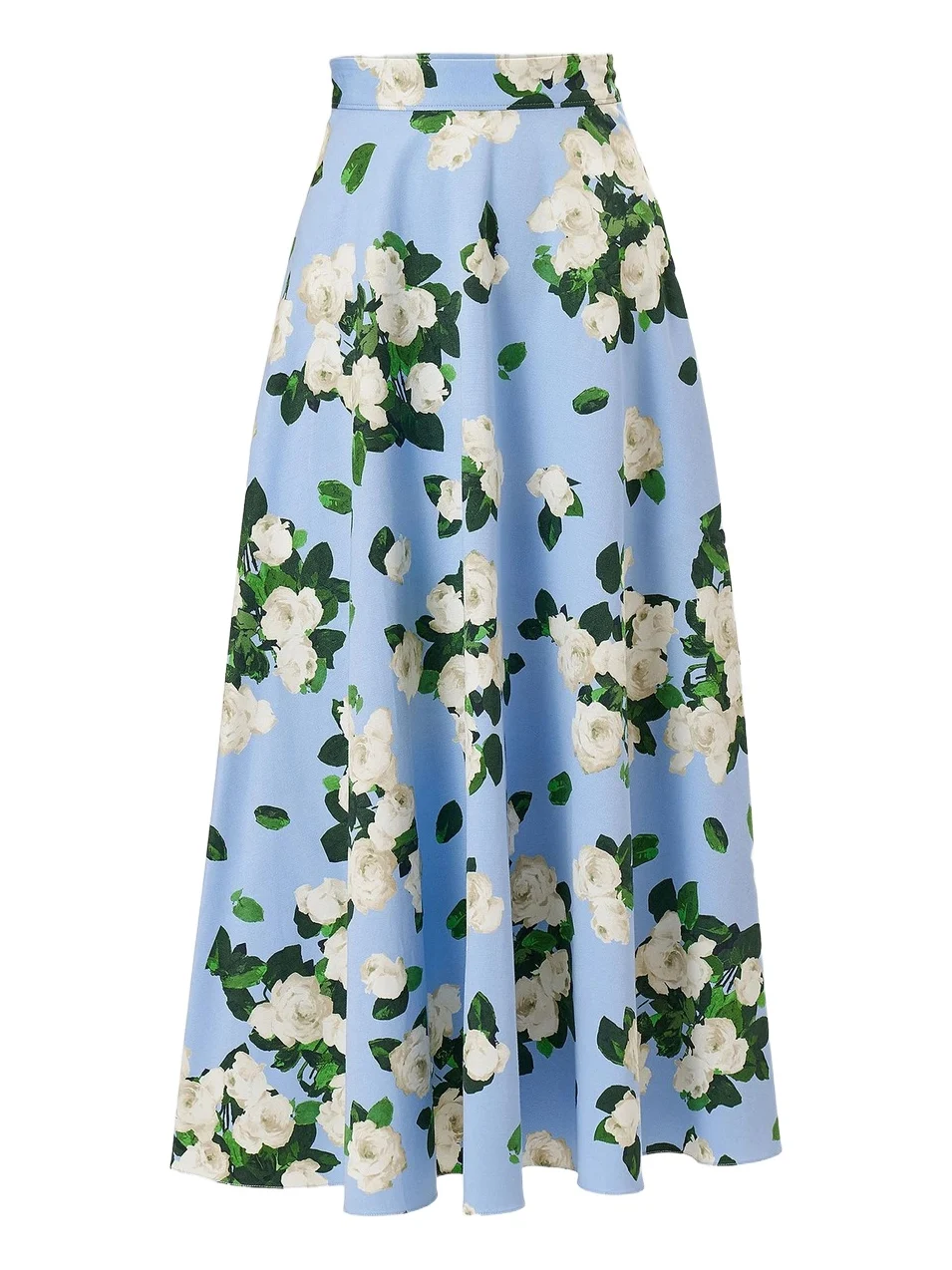 Women's Cabana Floral Half Circle Cotton-Blend Midi-Skirt