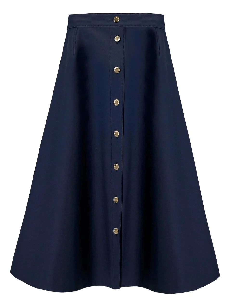 Women's Cabana Button-Front Stretch-Cotton Midi-Skirt