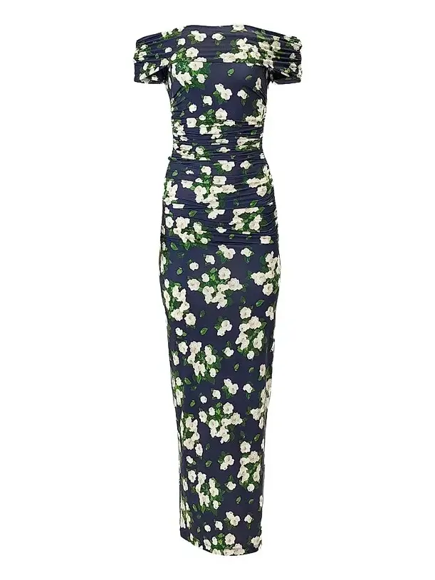 Women's Cabana Floral Off-The-Shoulder Gathered Maxi Dress