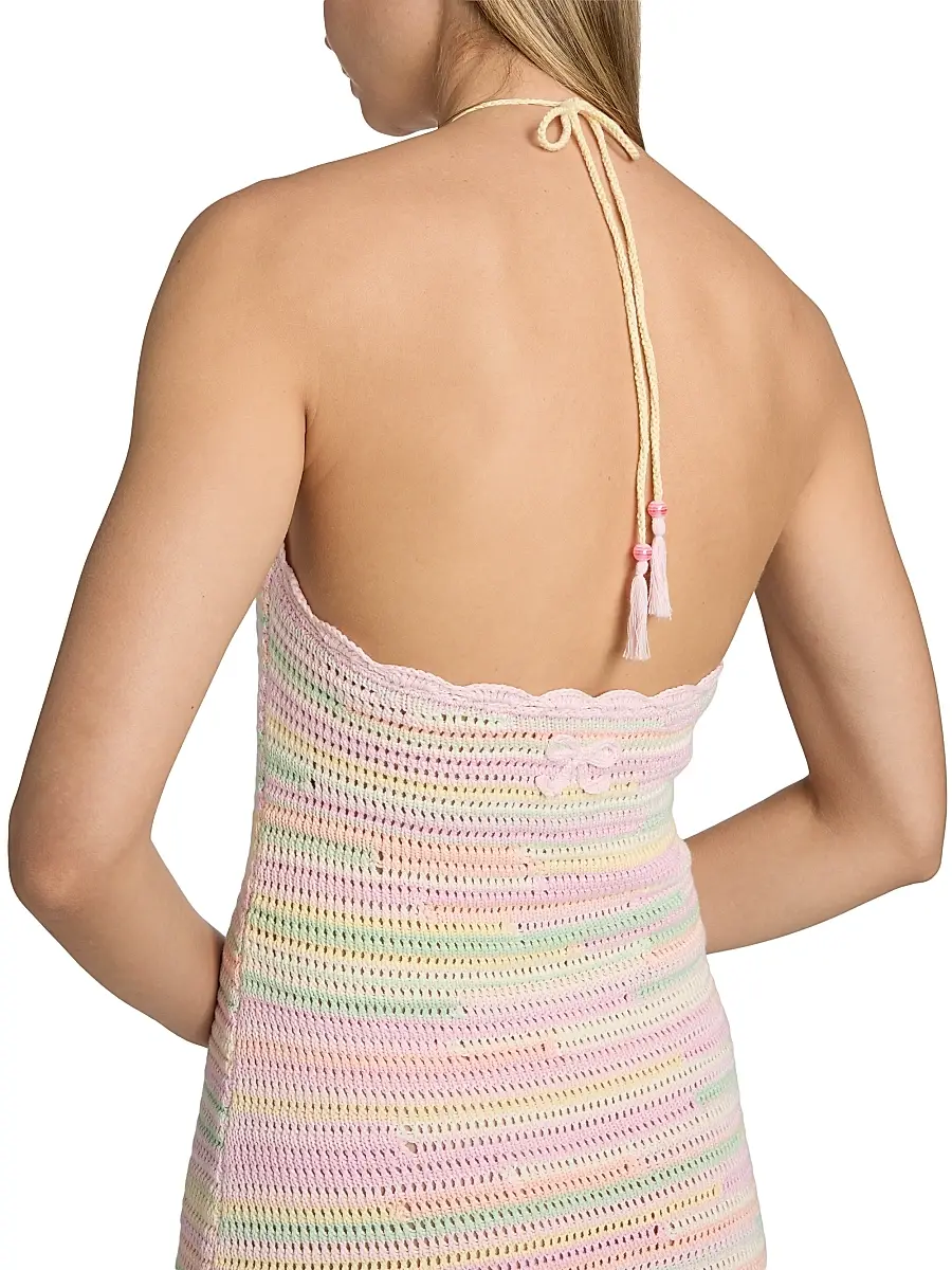 LoveShackFancy Women's Zoa Hlaterneck Cotton -A-Line Minidress | Thumbnail 6 LoveShackFancy Women's Zoa Hlaterneck Cotton -A-Line Minidress | Thumbnail 6