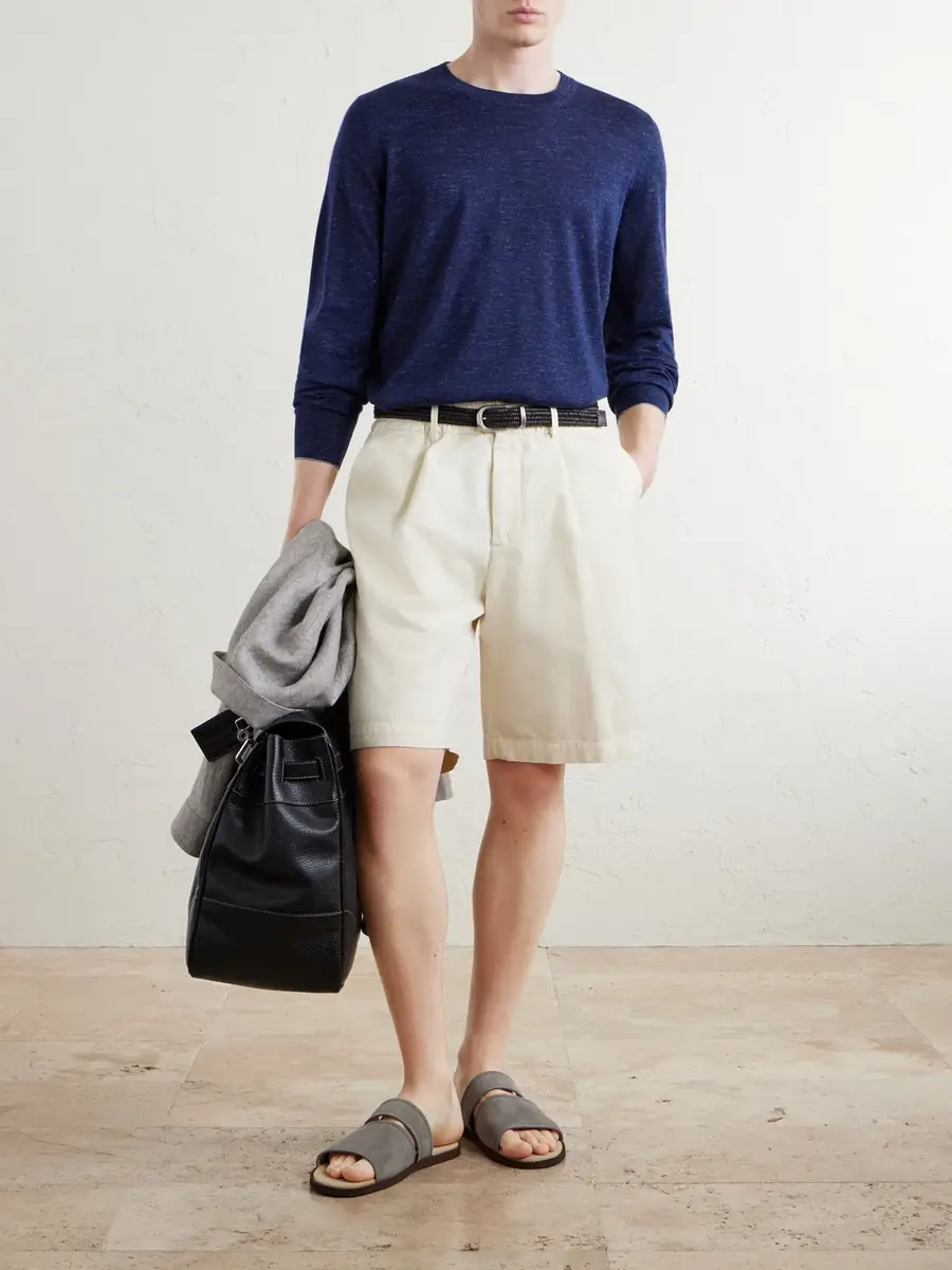 Brunello Cucinelli Straight-Leg Cotton Bermuda Shorts - Men | Thumbnail 2 Brunello Cucinelli Straight-Leg Cotton Bermuda Shorts - Men | Thumbnail 2