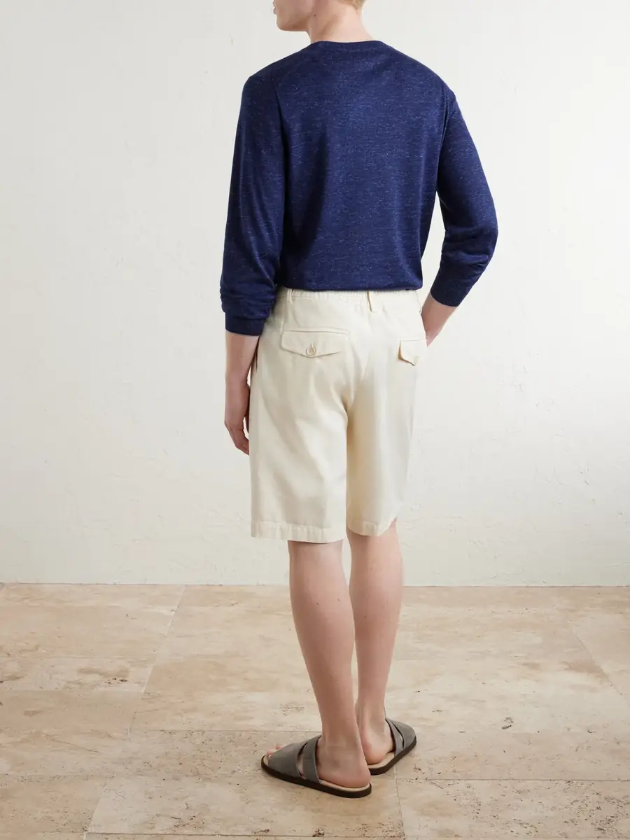 Brunello Cucinelli Straight-Leg Cotton Bermuda Shorts - Men | Thumbnail 4 Brunello Cucinelli Straight-Leg Cotton Bermuda Shorts - Men | Thumbnail 4