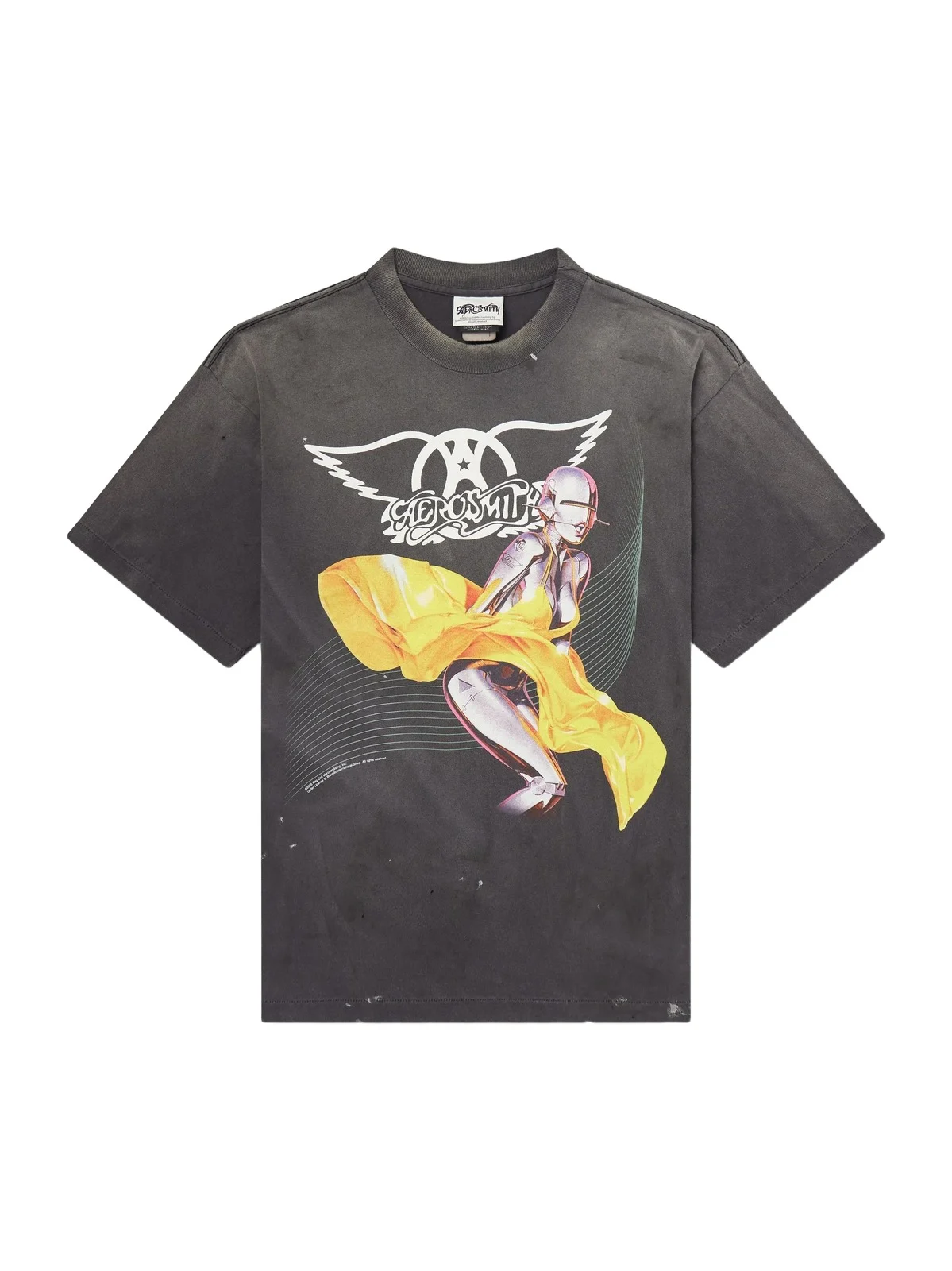 SAINT Mxxxxxx Aerosmith Paint-Splattered Printed Cotton-Jersey T-Shirt - Men
