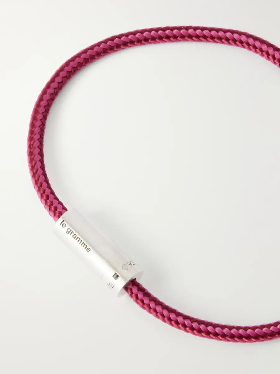 LE GRAMME 5g Sterling Silver Woven Cord Bracelet - Men | Thumbnail 4 LE GRAMME 5g Sterling Silver Woven Cord Bracelet - Men | Thumbnail 4