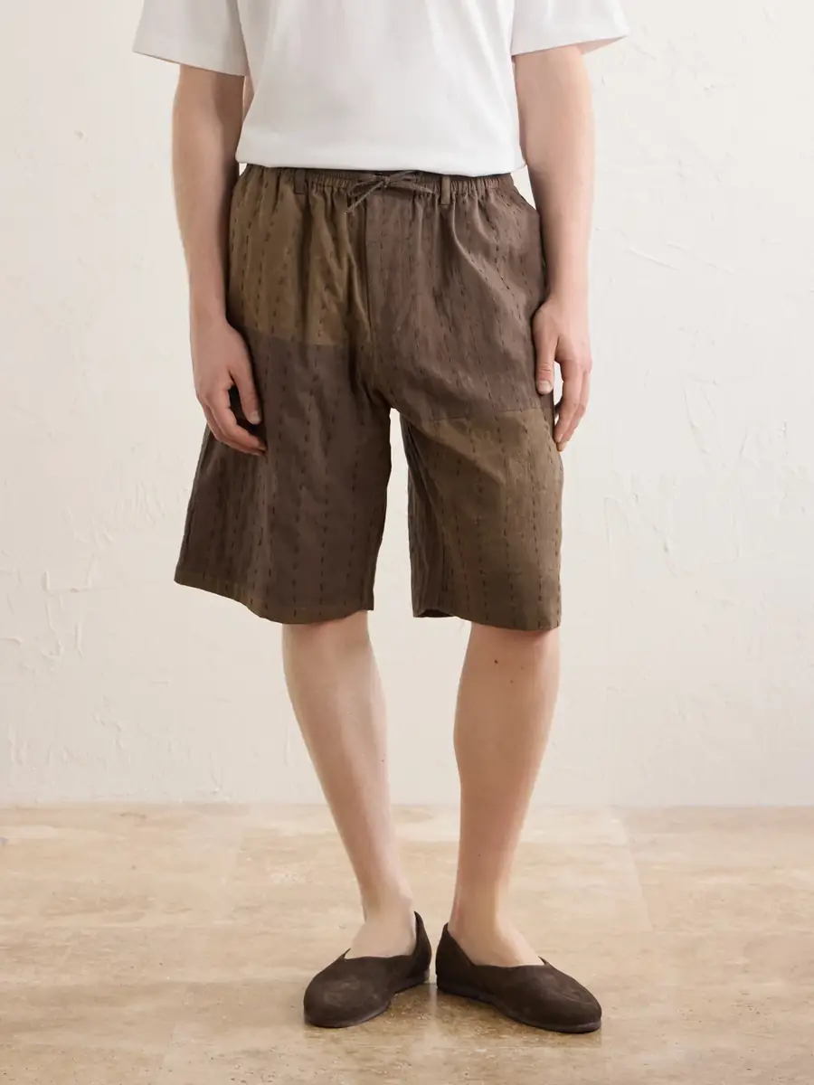 Kardo Milo Bandhani Straight-Leg Embroidered Cotton Drawstring Shorts - Men | Thumbnail 3 Kardo Milo Bandhani Straight-Leg Embroidered Cotton Drawstring Shorts - Men | Thumbnail 3