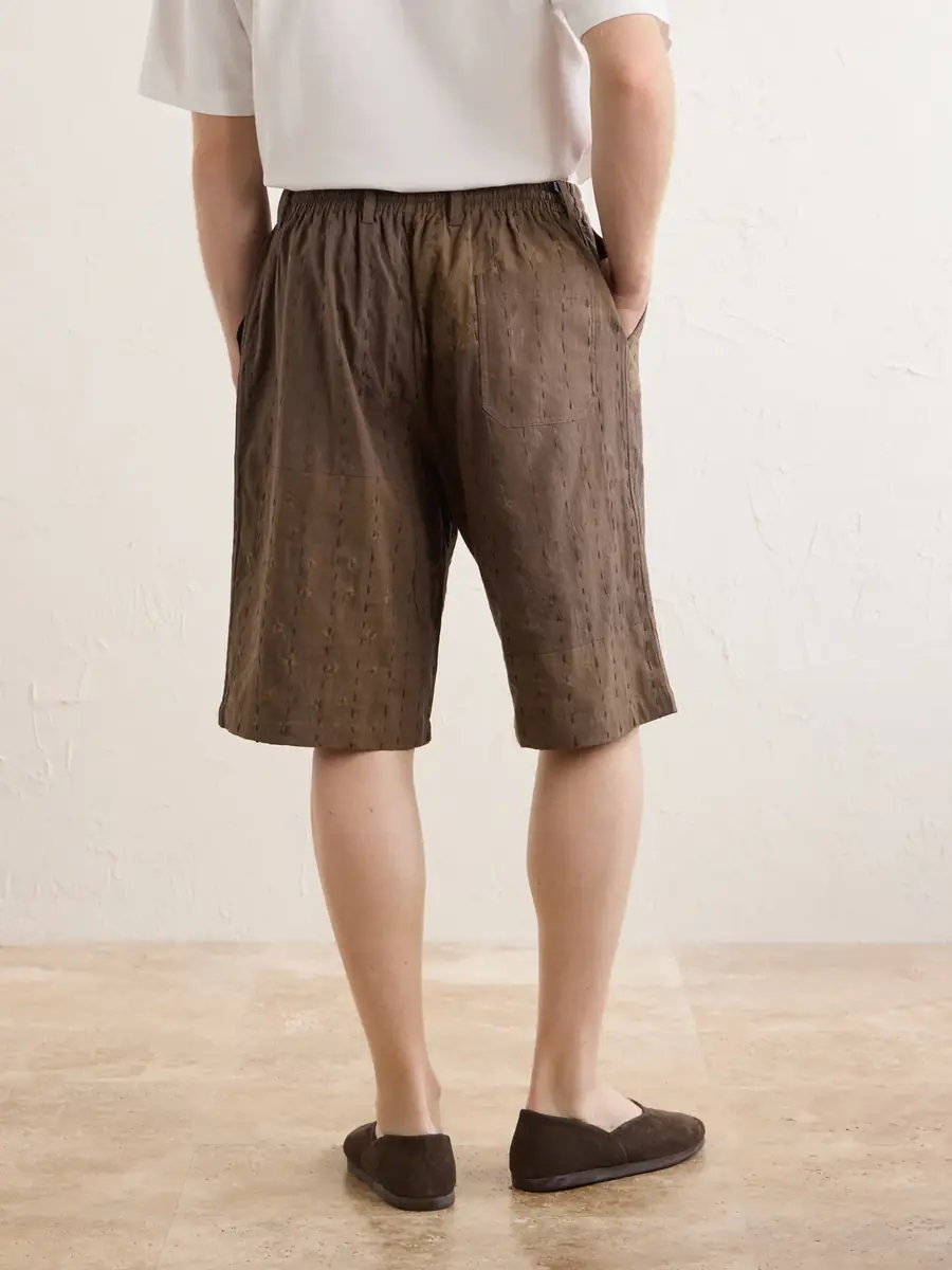 Kardo Milo Bandhani Straight-Leg Embroidered Cotton Drawstring Shorts - Men | Thumbnail 4 Kardo Milo Bandhani Straight-Leg Embroidered Cotton Drawstring Shorts - Men | Thumbnail 4