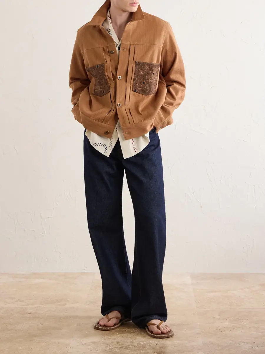Kardo Marvin Cotton-Jacquard Trucker Jacket - Men | Thumbnail 2 Kardo Marvin Cotton-Jacquard Trucker Jacket - Men | Thumbnail 2