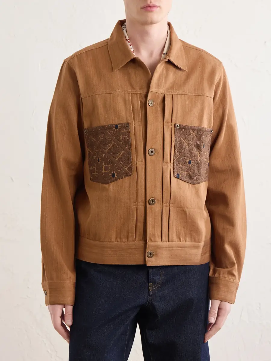 Kardo Marvin Cotton-Jacquard Trucker Jacket - Men | Thumbnail 3 Kardo Marvin Cotton-Jacquard Trucker Jacket - Men | Thumbnail 3