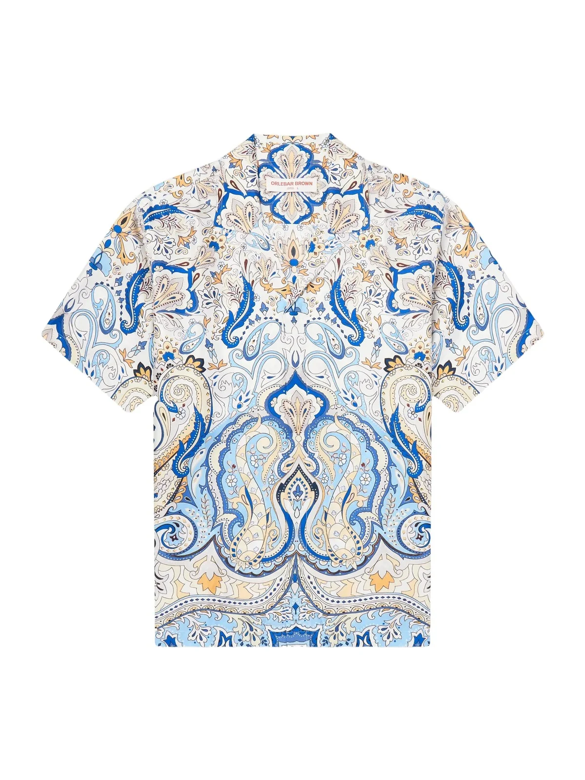 Maitan Camp-Collar Printed Silk-Satin Shirt - Men Maitan Camp-Collar Printed Silk-Satin Shirt - Men