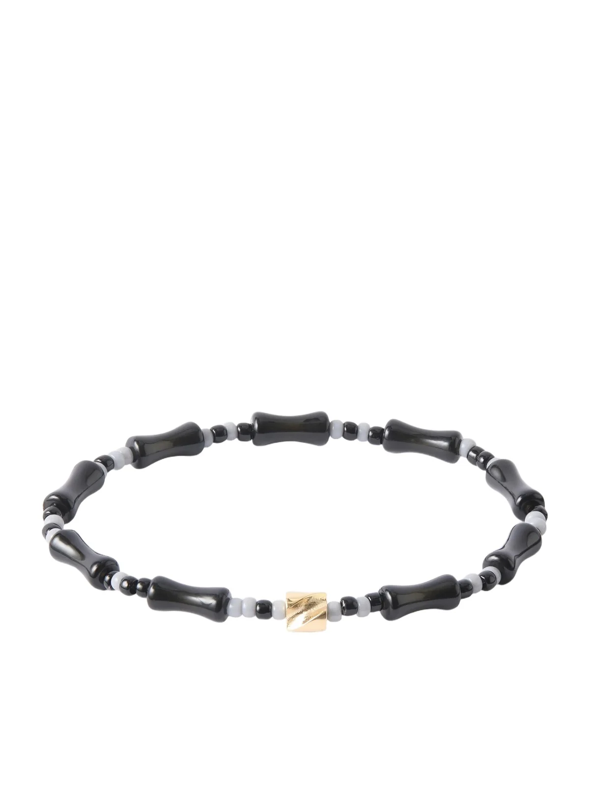 LUIS MORAIS 14-Karat Gold, Agate and Glass Beaded Bracelet - Men