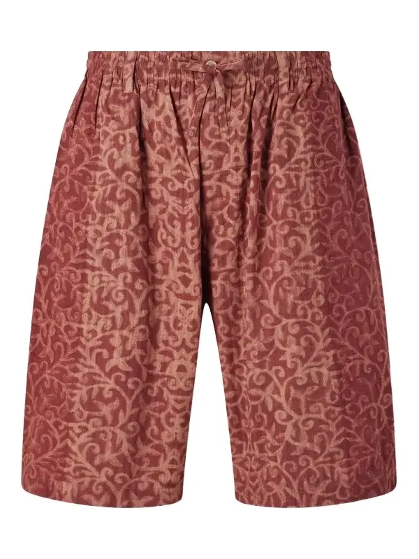 Kardo Milo Shibori Straight-Leg Printed Cotton Shorts - Men