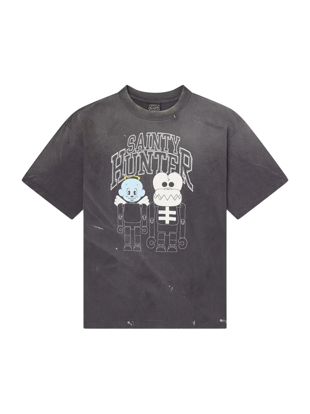 SAINT Mxxxxxx Paint-Splattered Printed Cotton-Jersey T-Shirt - Men