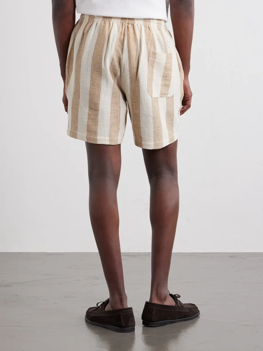 Kardo Olbia Straight-Leg Striped Cotton Drawstring Shorts - Men | Thumbnail 4 Kardo Olbia Straight-Leg Striped Cotton Drawstring Shorts - Men | Thumbnail 4