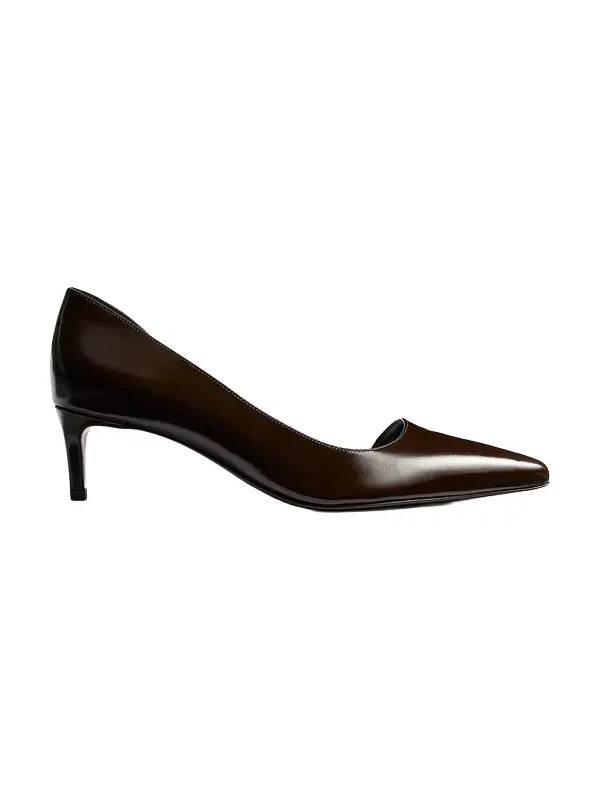 Jett D'orsay Low Pump In Cacao Glazed Leather