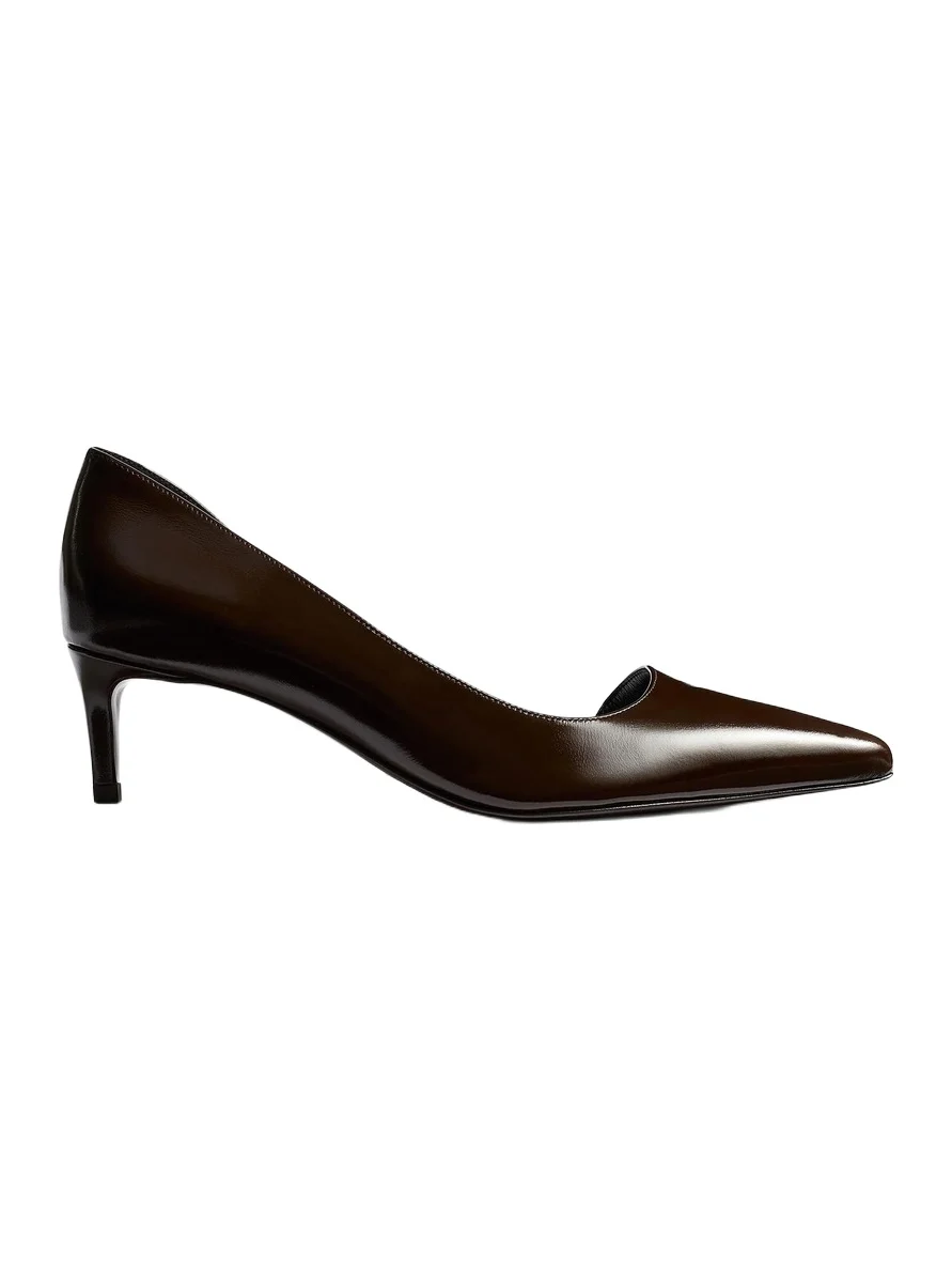 Jett D'orsay Low Pump In Cacao Glazed Leather