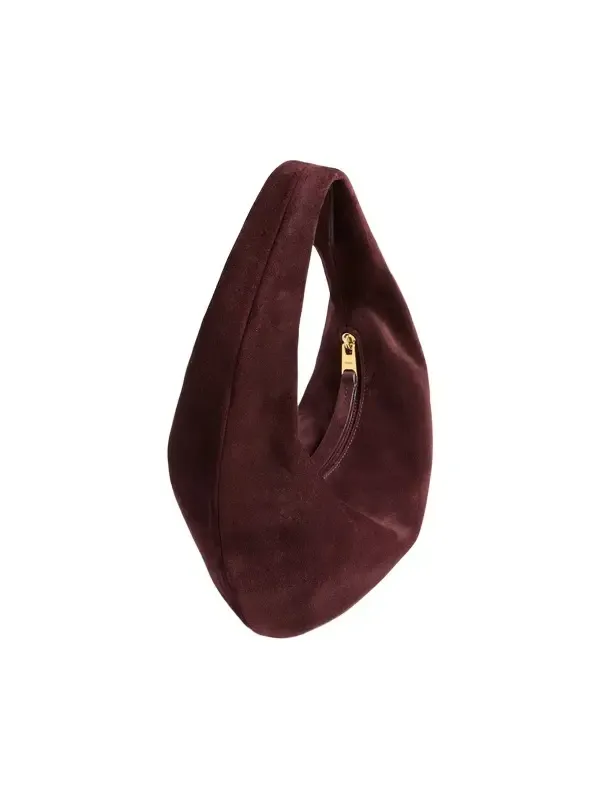 Mini Olivia Hobo In Rouge Noir Suede