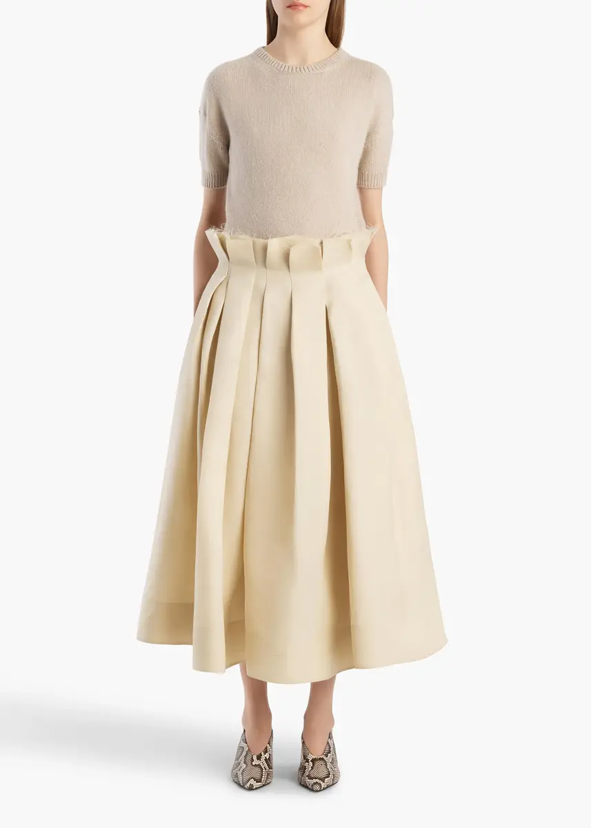 Khaite Astrid Skirt In Ivory Glow | Thumbnail 2 Khaite Astrid Skirt In Ivory Glow | Thumbnail 2