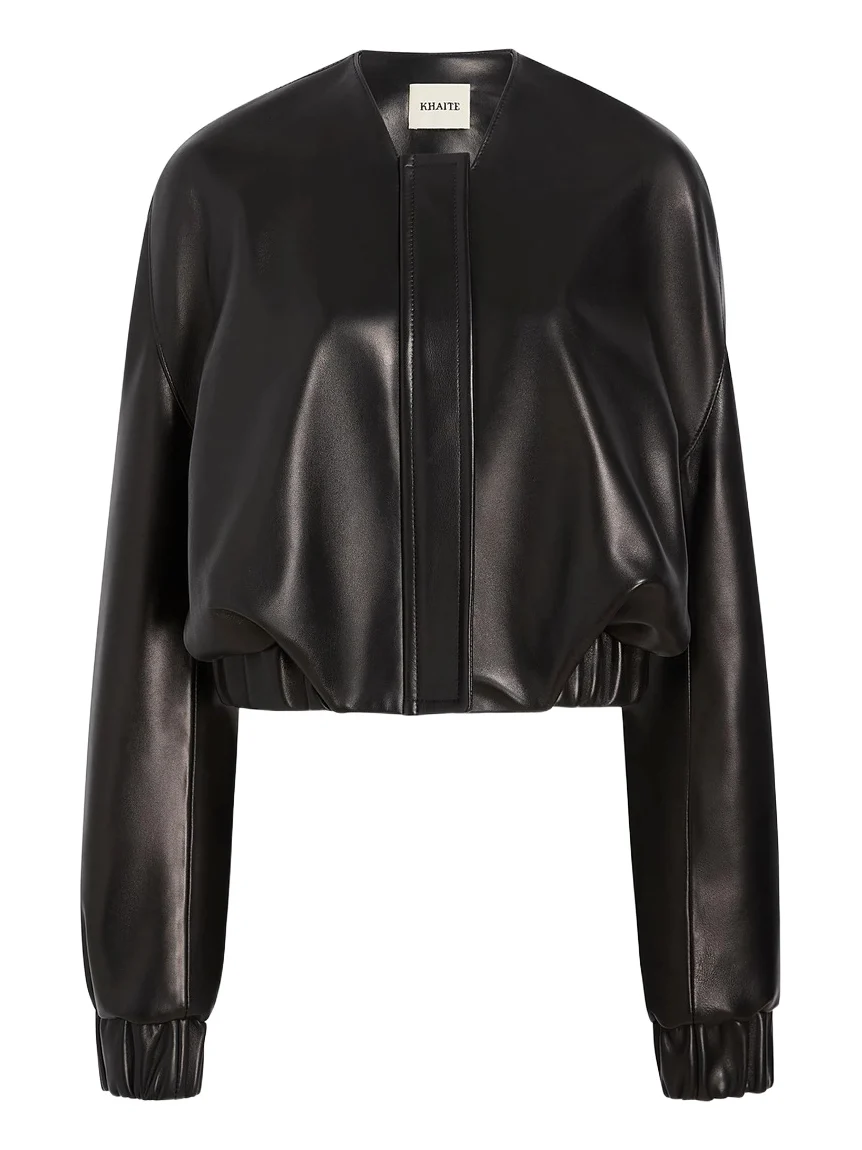 Khaite Cordan Jacket In Black Leather