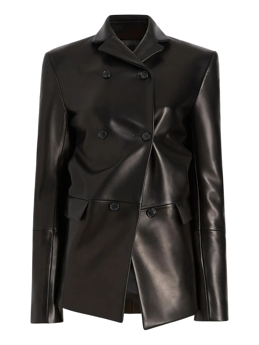 Khaite Rolo Jacket In Black Leather