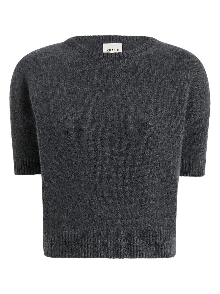 Khaite Golden Sweater In Charcoal