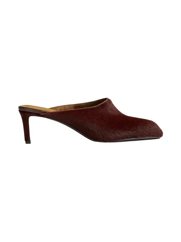 Colt Low Mule In Rouge Noir Haircalf Colt Low Mule In Rouge Noir Haircalf