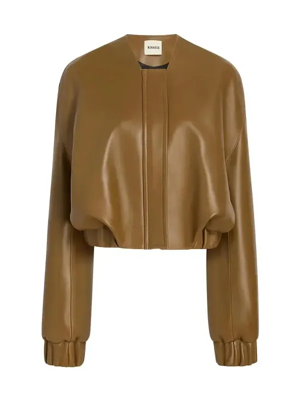 Cordan Jacket In Dark Olive Leather Cordan Jacket In Dark Olive Leather
