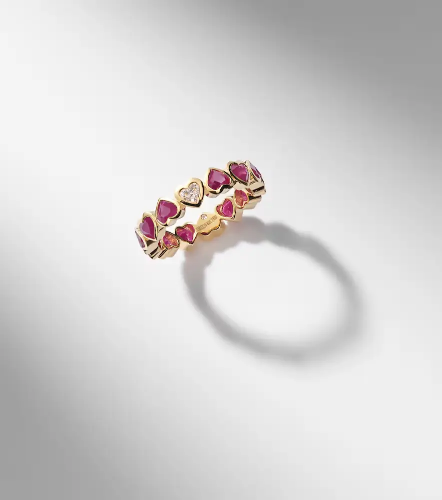 SHAY JEWELRY 18kt yellow gold ring with rubies and diamonds | Thumbnail 5