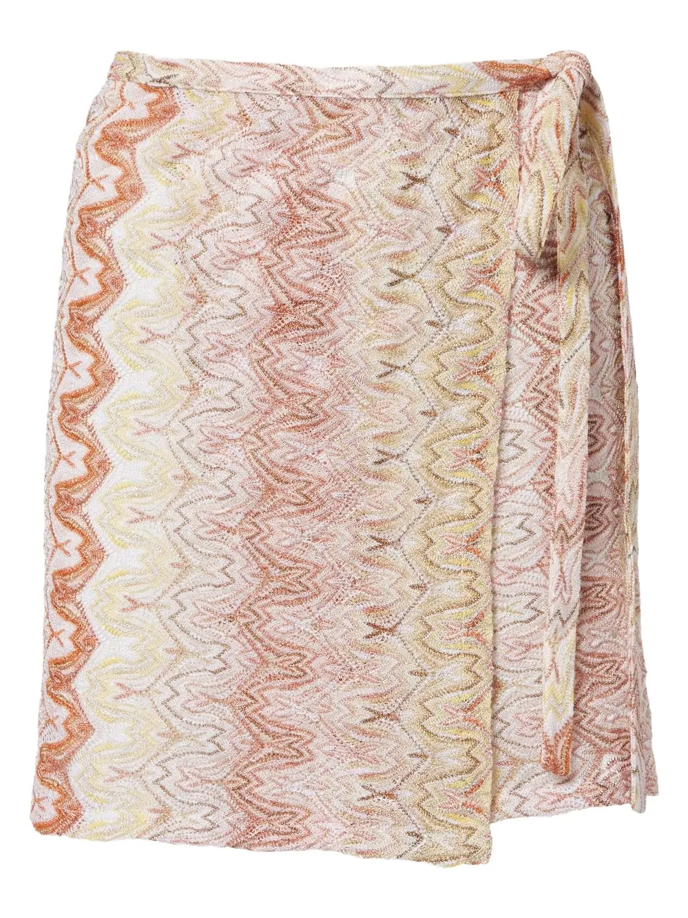 Lamé wrap skirt