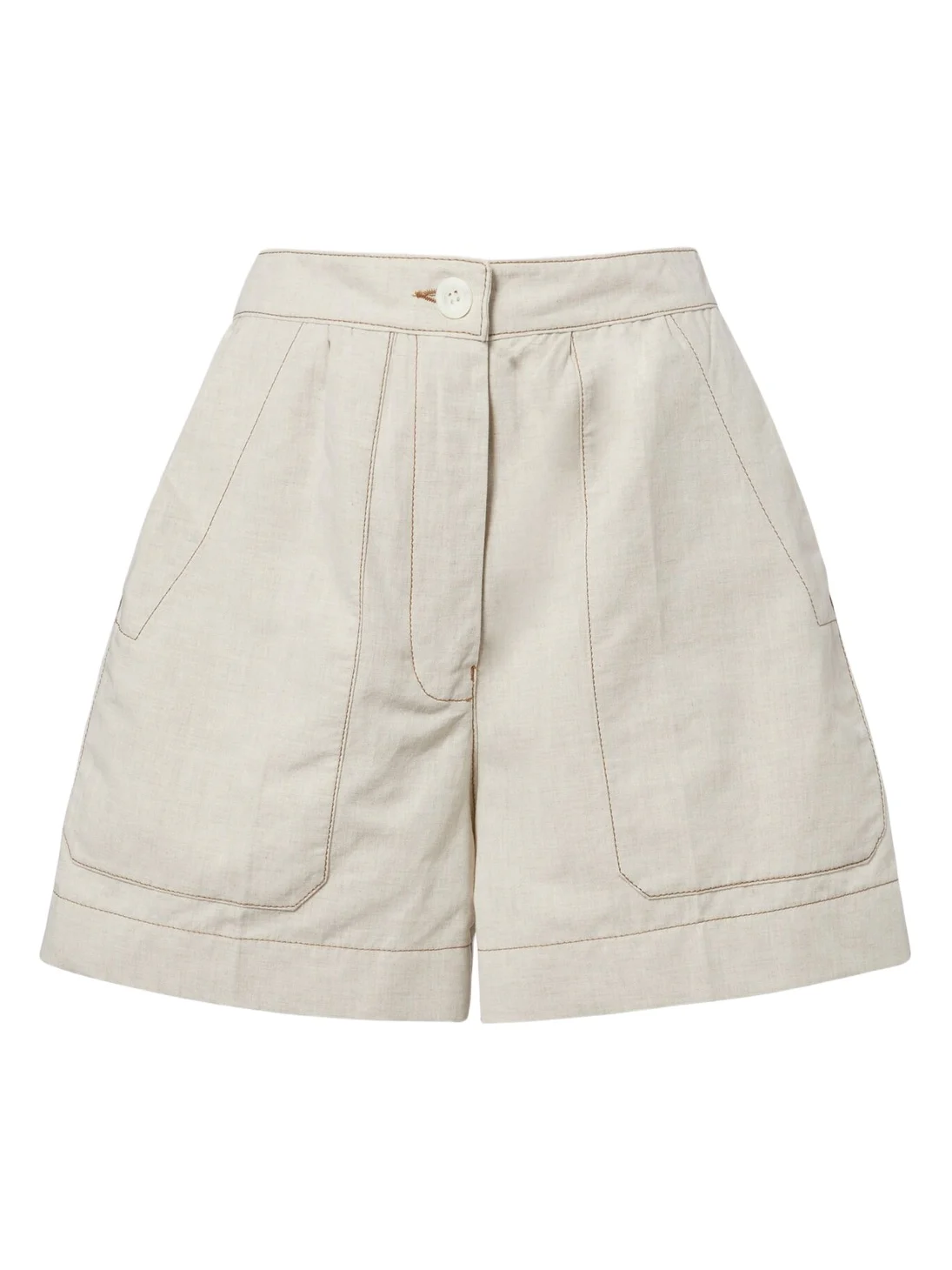 Cotton and linen chambray shorts Cotton and linen chambray shorts