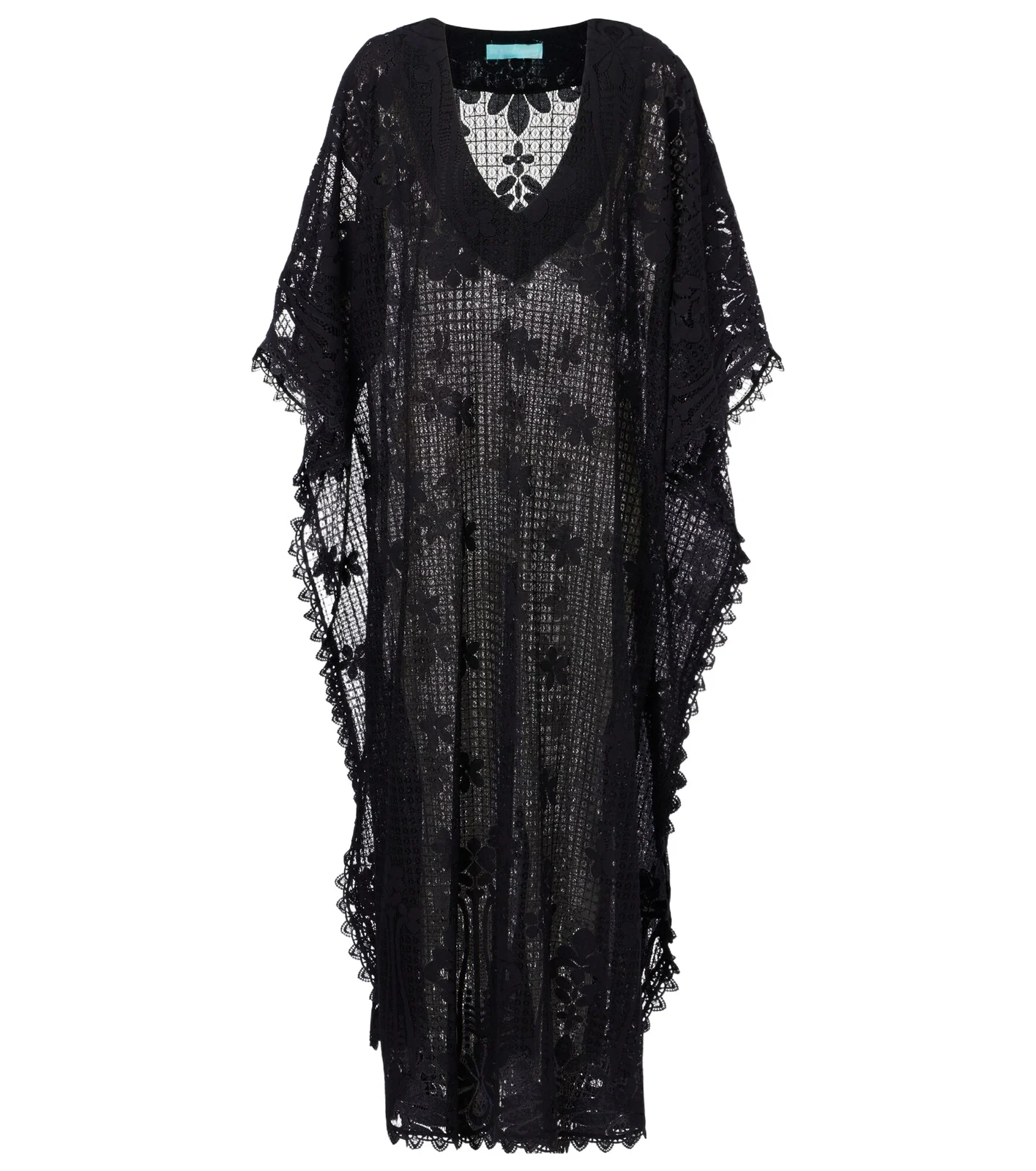 Yasin cotton-blend lace kaftan